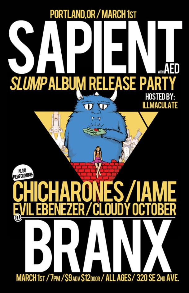 Release Party – Sapient at Branx March 1st in Portland